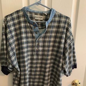 Plaid Henley shirt